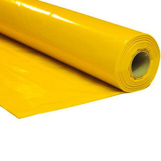 Plastic film roll premium flame retardant 2x50m - yellow