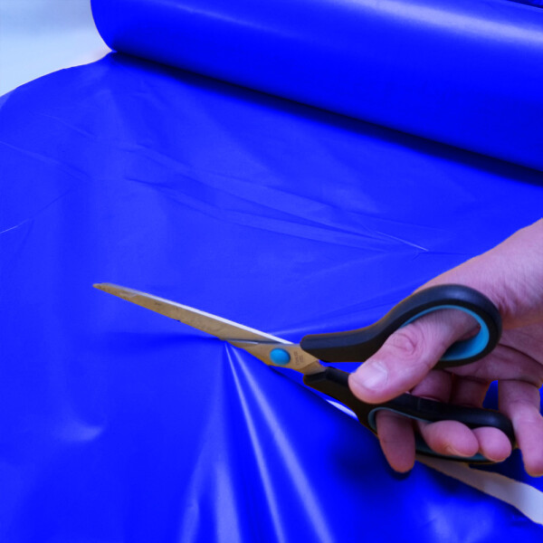 Folienrolle Standard schwer entflammbar 1,5 x 100 Meter - Blau