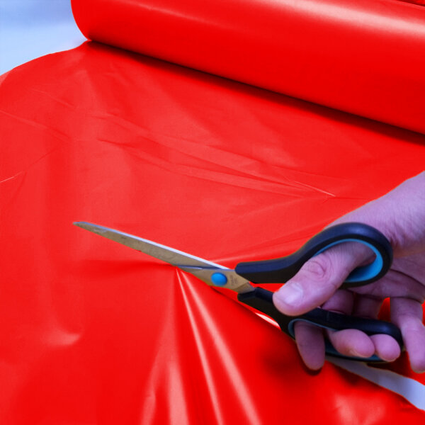 Folienrolle Standard schwer entflammbar 1,5 x 100 Meter - Rot