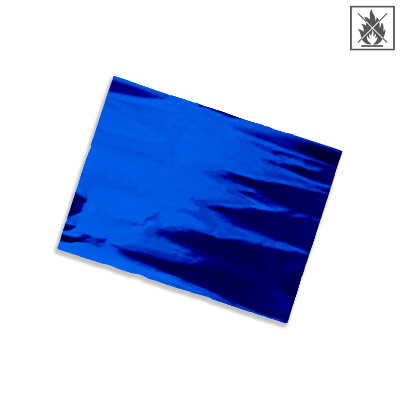 Folientafel Metallic schwer entflammbar 90x75 cm - Blau