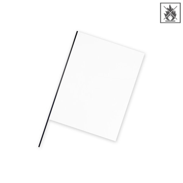 Drapeaux aluminium format portrait ignifuge 150x100 Blanc