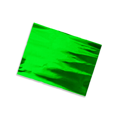 Plastic film sheet metallic 50x75cm - green