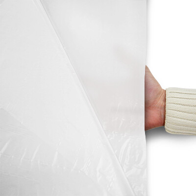 Plastic film scarf fire retardant 150x50cm - white