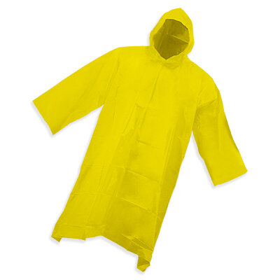 Hooded foil poncho 150x100cm - yellow