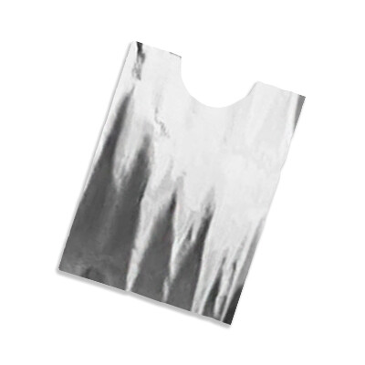 Plastic film vest metallic 50x75 cm - silver