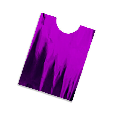 Plastic film vest metallic 50x75 cm - purple