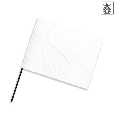 TIFO Bandera 75x50cm ignífuga - blanco