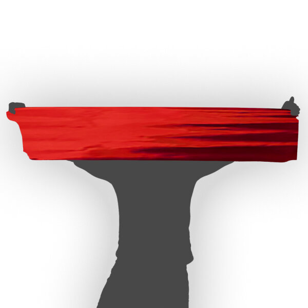 Plastic film scarves metallic flame retardant 150x25cm - red