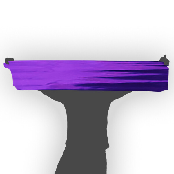 Plastic film scarves metallic flame retardant 150x25cm - violet