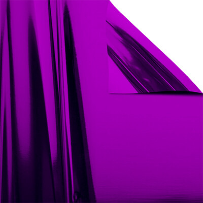 Plastic film scarves metallic flame retardant 150x25cm - violet