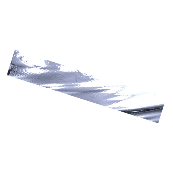 Plastic film scarves metallic flame retardant 150x25cm - silver