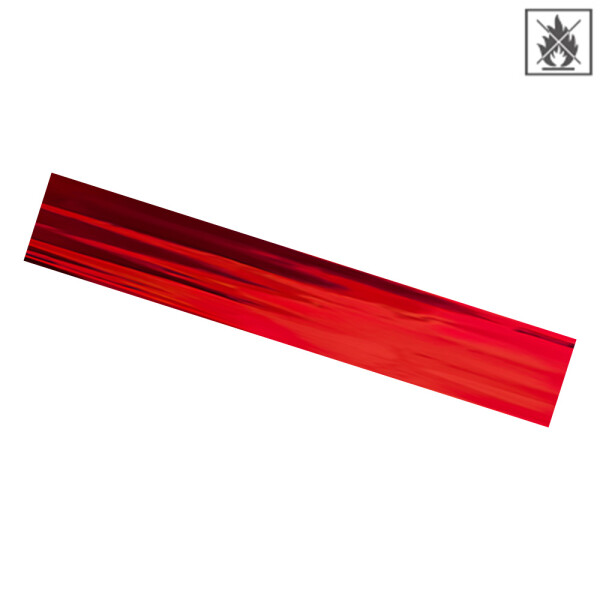 Plastic film scarves metallic flame retardant 150x50cm - red