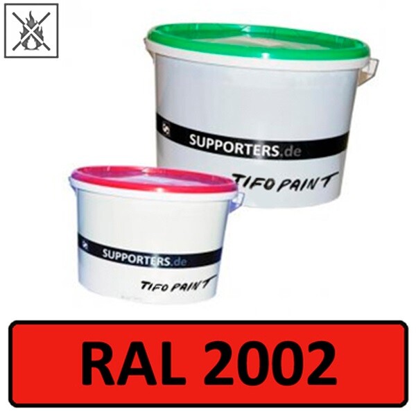 Polyesterstoff Farbe Blutorange RAL2002 - schwer entflammbar
