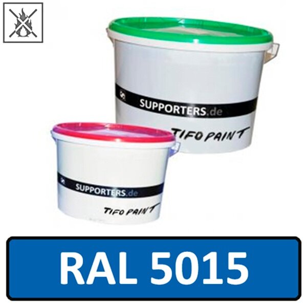 Polyester substance color sky blue RAL 5015 - flame retardant