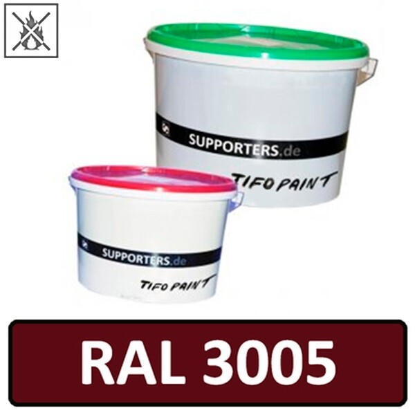 Polyesterstoff Farbe Weinrot RAL3005 - schwer entflammbar