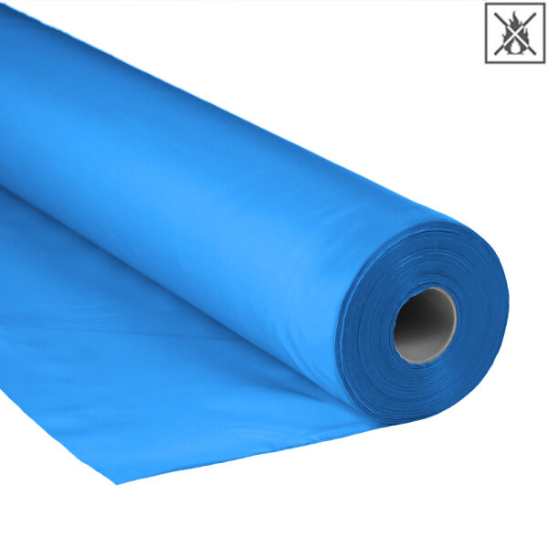 Polyester fabric standard - 150cm flame retardant - 100 meters roll - light blue