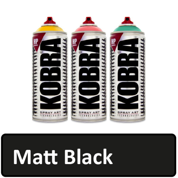 Spraydose Matt Black 400 ml - KOBRA