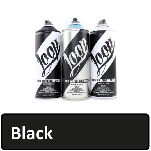 Spraydose Black 400 ml - Loopcolors