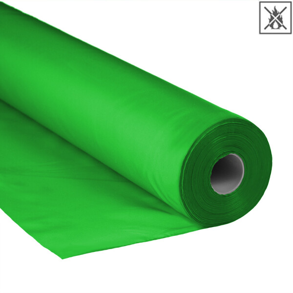 Polyesterstoff Premium - 150cm schwer entflammbar - 100 Meter Rolle - Hellgrün