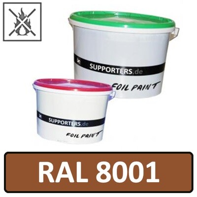 Papier Farbe Ockerbraun RAL8001 - schwer entflammbar 10 Liter