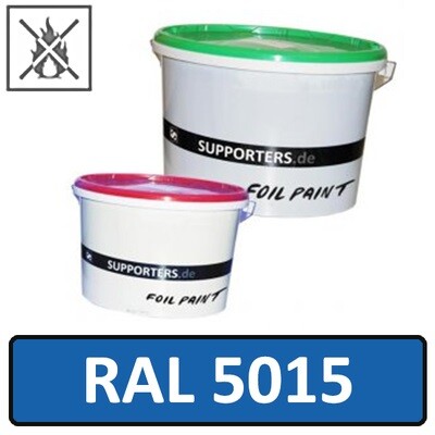 Papier Farbe Himmelblau RAL5015 - schwer entflammbar 10 Liter