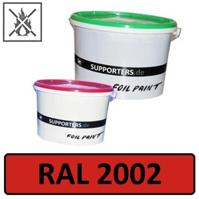 Papier Farbe Blutorange RAL2002 - schwer entflammbar 10 Liter