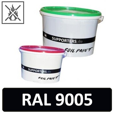 Folien Farben Tiefschwarz RAL9005 - schwer entflammbar 10 Liter