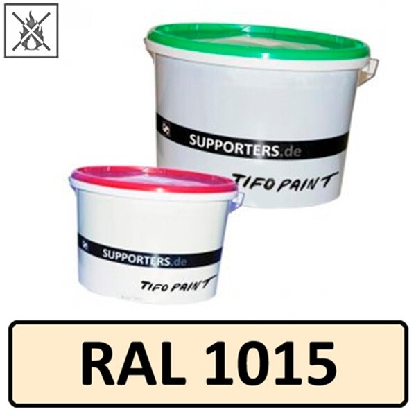 Vliesstoff Farbe Hellelfenbein RAL1015 - schwer entflammbar 5 Liter