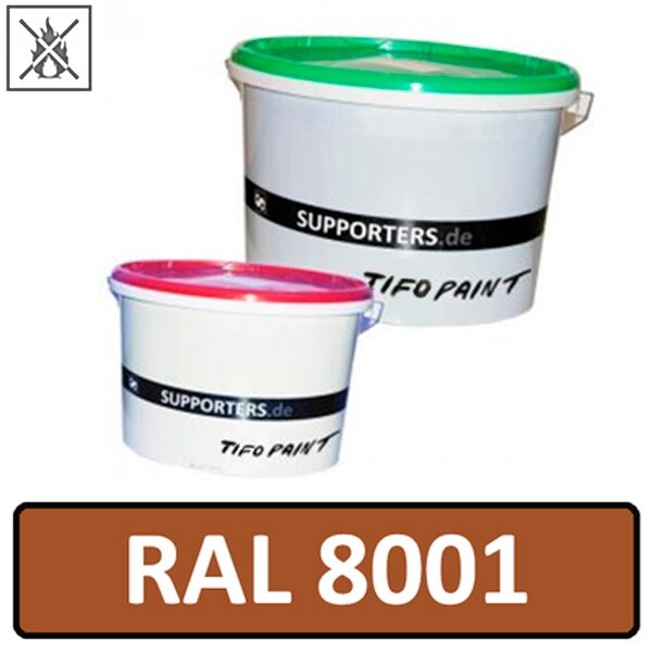 Vliesstoff Farbe Ockerbraun RAL8001 - schwer entflammbar 5 Liter