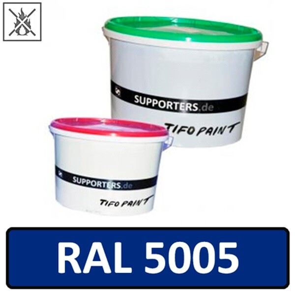 Vliesstoff Farbe Signalblau RAL5005 - schwer entflammbar 10 Liter