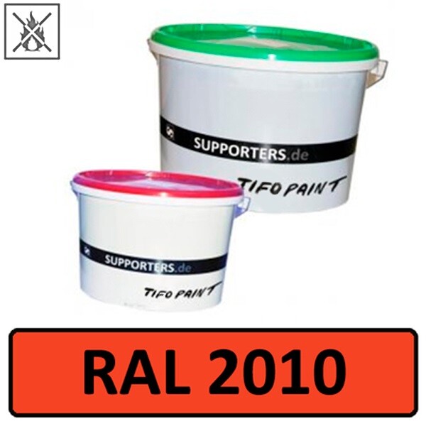 Vliesstoff Farbe Signalorange RAL2010 - schwer entflammbar 10 Liter