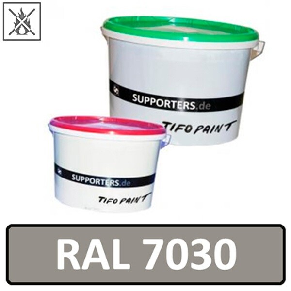 Vliesstoff Farbe Steingrau RAL7030 - schwer entflammbar 10 Liter