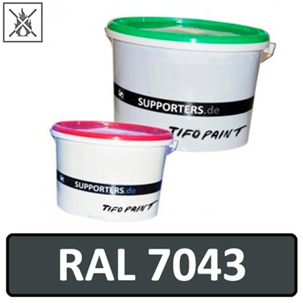 Vliesstoff Farbe Verkehrsgrau B RAL7043 - schwer entflammbar 10 Liter