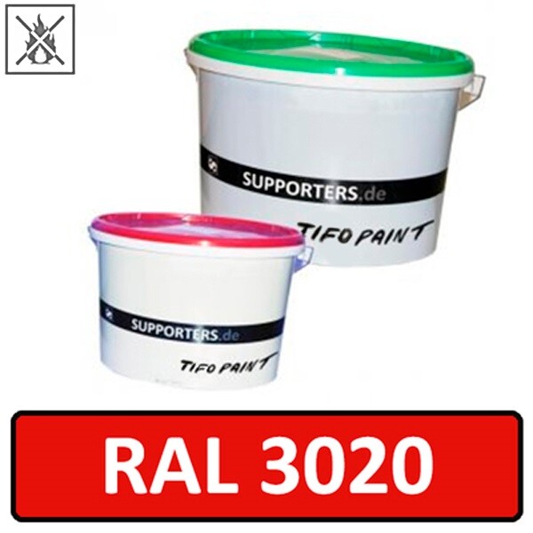 Vliesstoff Farbe Verkehrsrot RAL3020 - schwer entflammbar 10 Liter