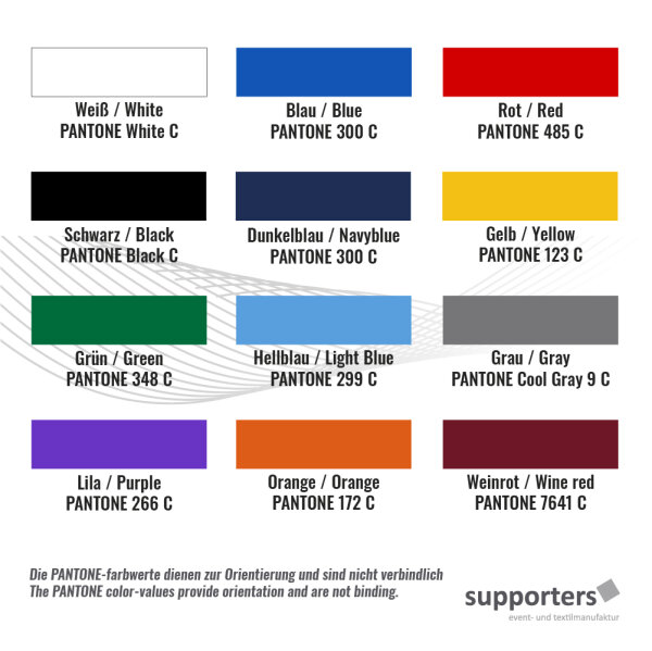 Plastic film flag (landscape format)