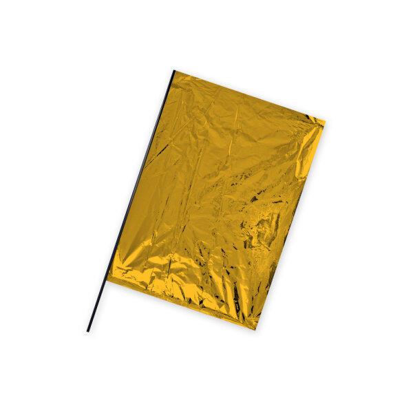 Metallic Foil Flag in Portrait Format