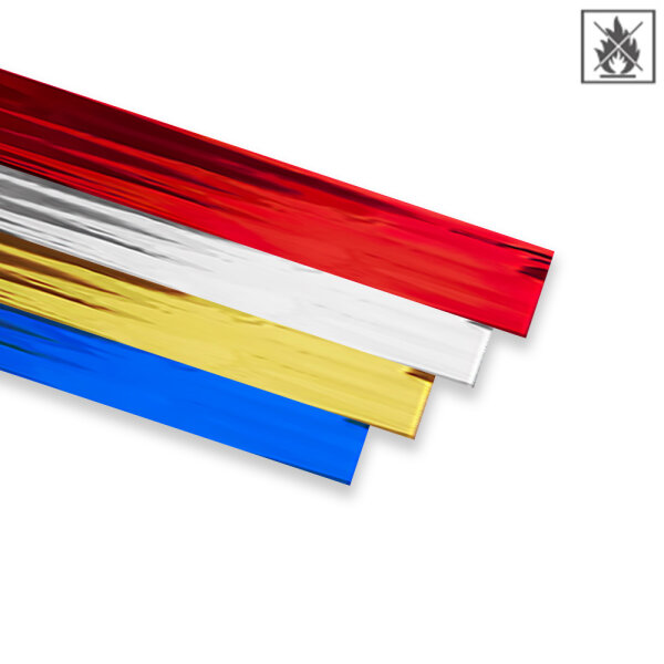 Plastic film scarves metallic flame retardant