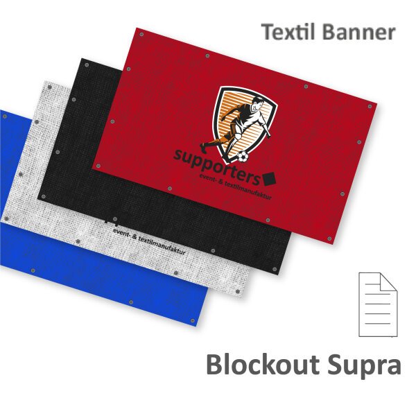 Textil Banner - Blockout Supra 270g/m² - 1-seitiger...