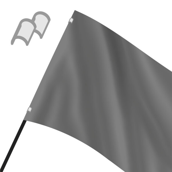 Flag and pole fixed with clip