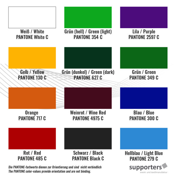 Hand flags according to a given pattern flame retardant