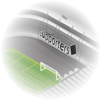 3D Tifo Banner Digitaldruck schwer entflammbar