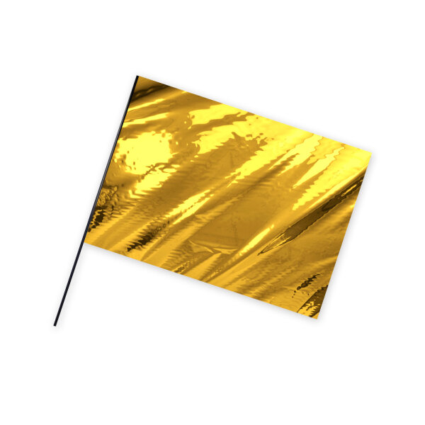 Metallic Foil Flag in Landscape Format flame retardant 100x150 Gold