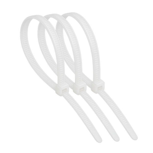 Attaches de câble 30 x 0,48 cm blanc