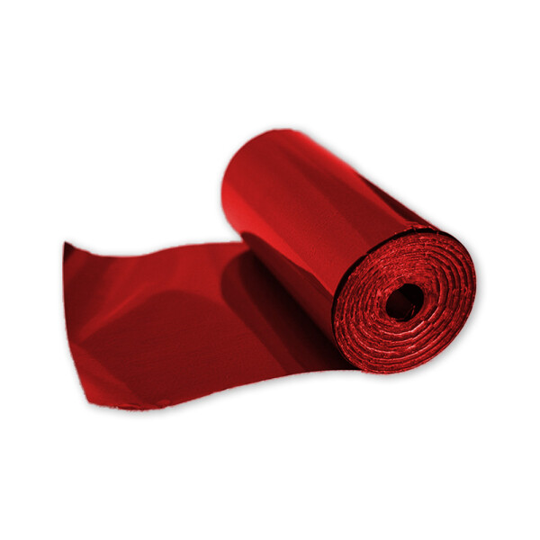 Rollos lanzaderas metalizadas ignifugas rojo 5 cm x 10 m