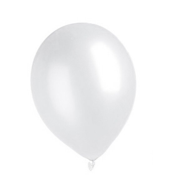 Metallic Luftballon Weiß